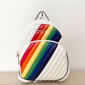 Michael Kors Rainbow White Abbey Backpack